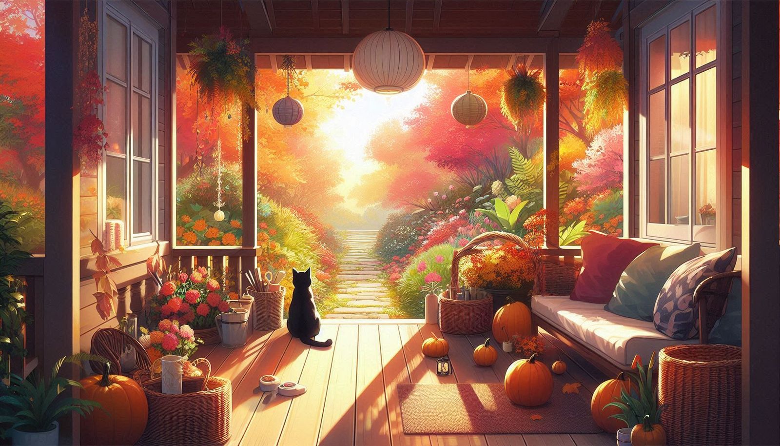 Lo-fi Autumnal Porch