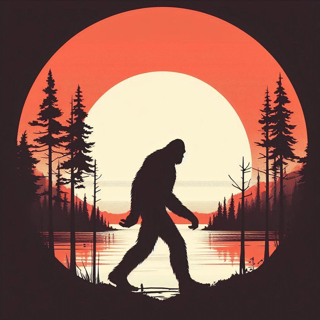 Minimalist Sasquatch logo