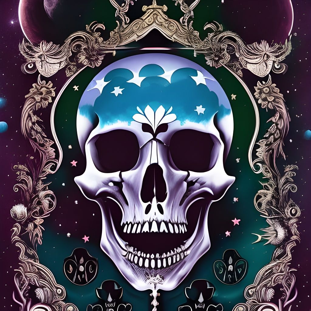 An Ornate Intricate Skull - AI Generated Artwork - NightCafe Creator