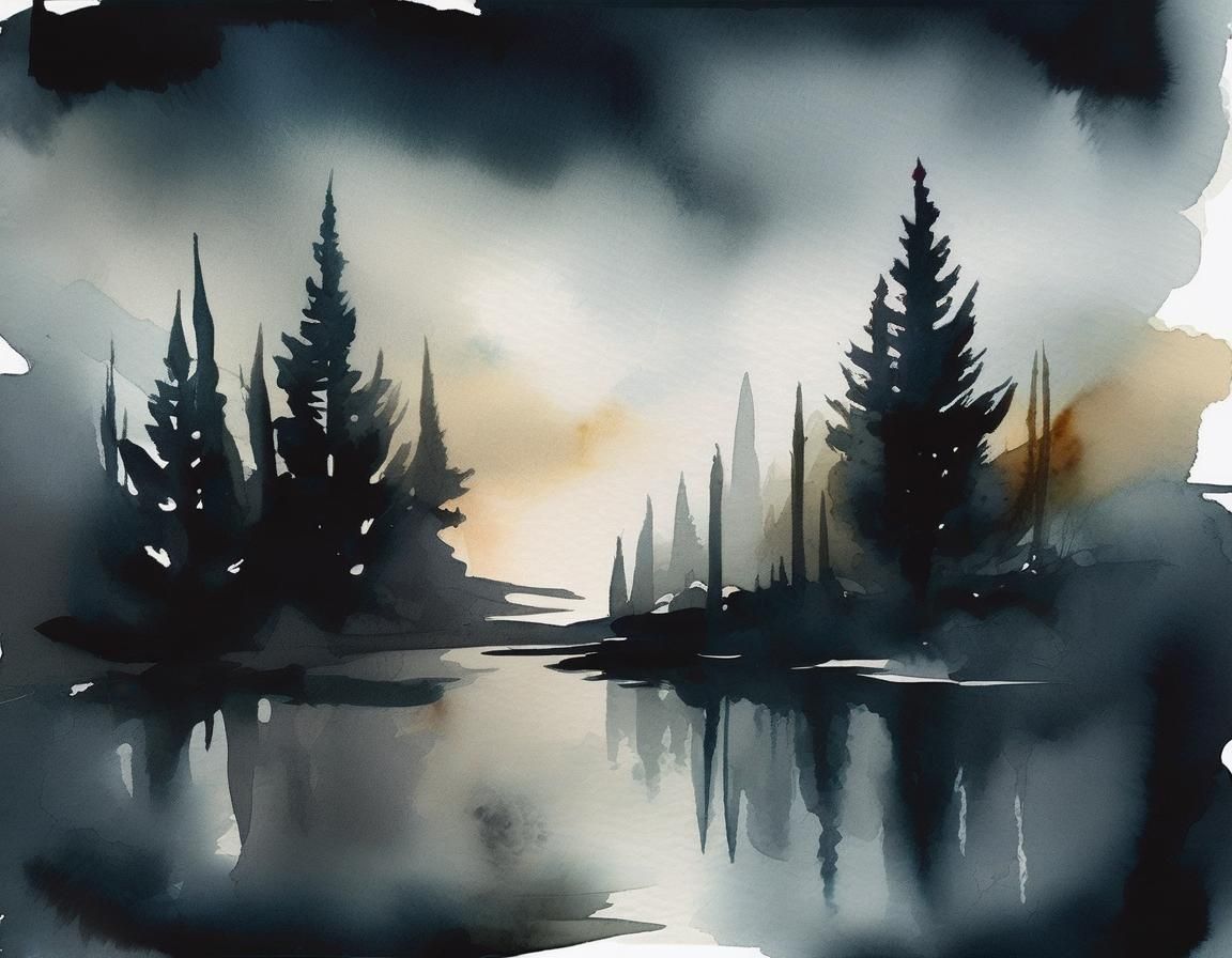 Dark & Moody Watercolor Art 2