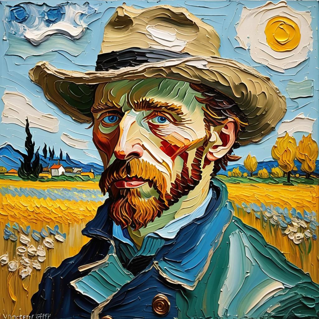 Vincent van Gogh in his own Art  by @Bob Sloth