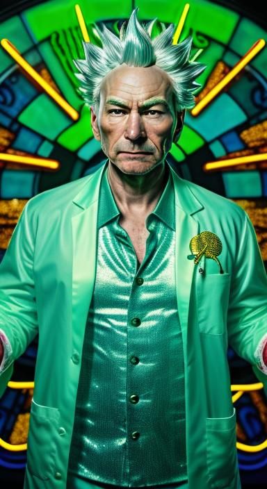 Patrick Stewart as rick Sanchez