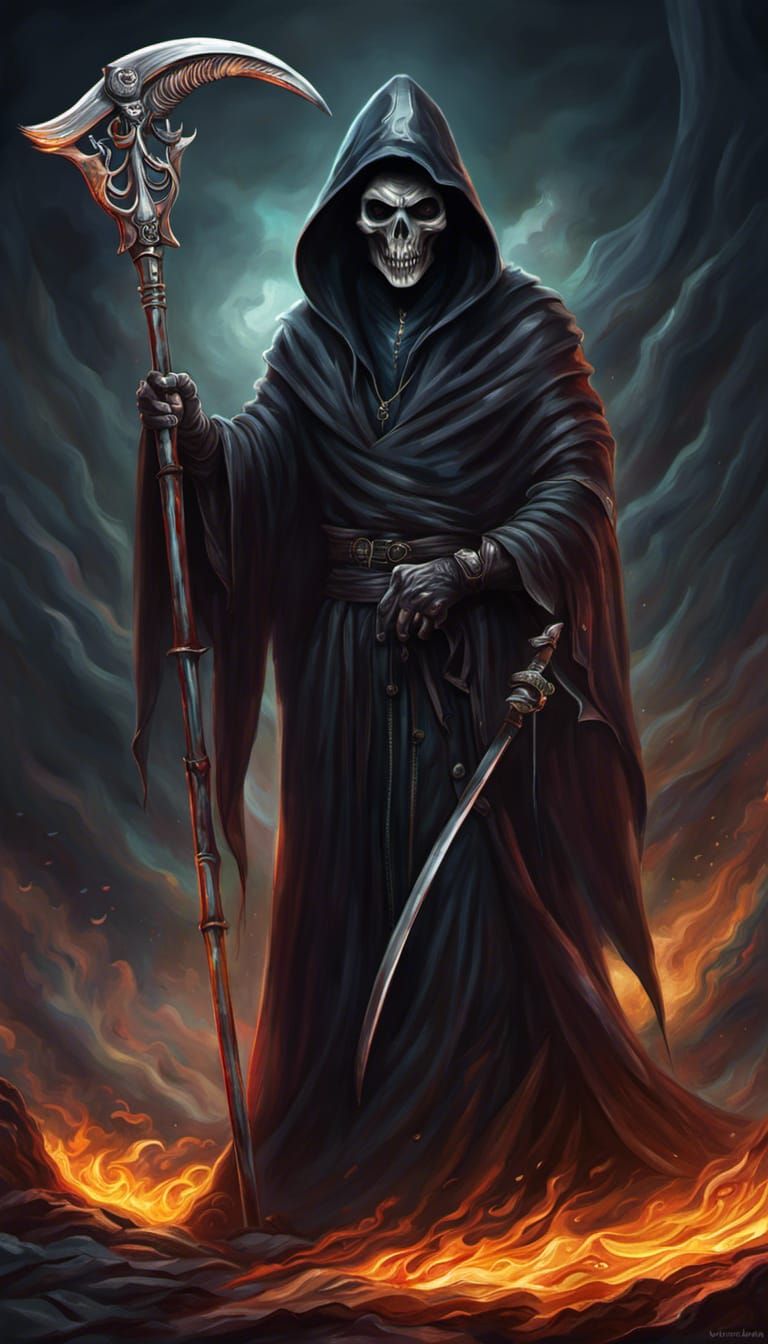 Angry Grim Reaper - AI Generated Artwork - NightCafe Creator