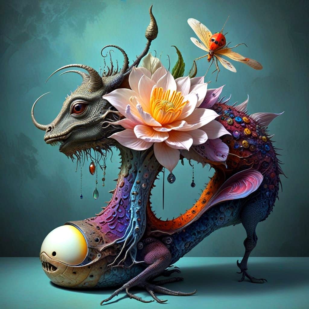 Surrealistic Fantasy in Hyperrealistic Style