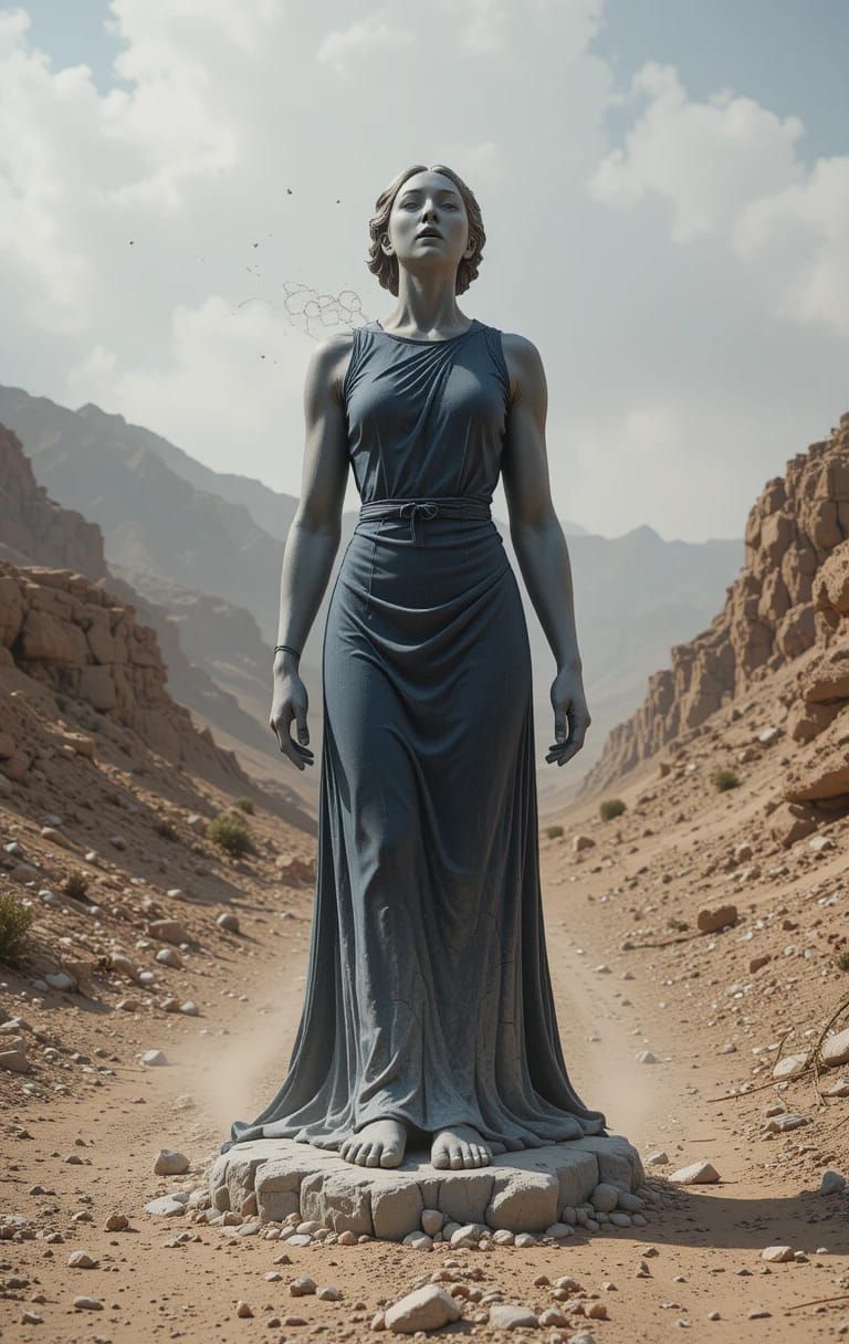 Lot's wife turned into a statue