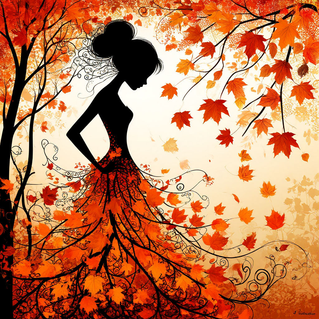 Silhouettes of autumn