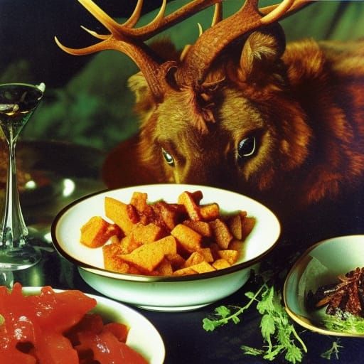 Vampire lord fries elk cutlets, and from horns and bones he ...