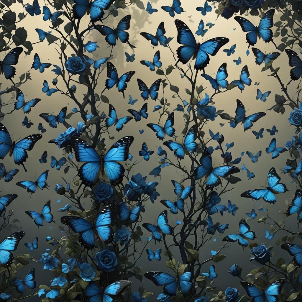 blue butterflies 