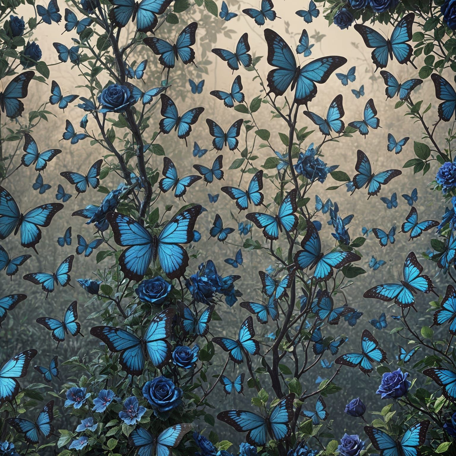 blue butterflies