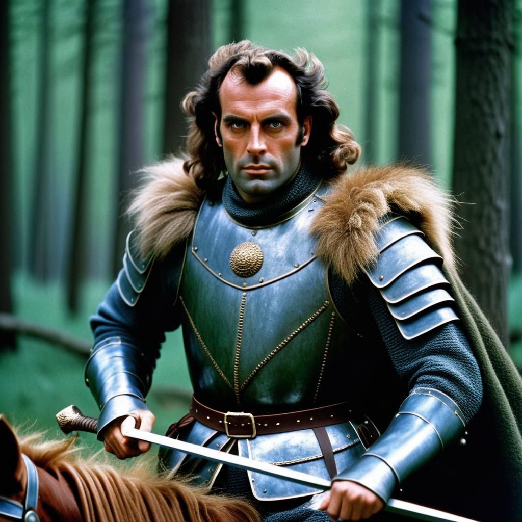 Young handsome Maximilian Schell as Siegfried, dressed for hunt, with ...