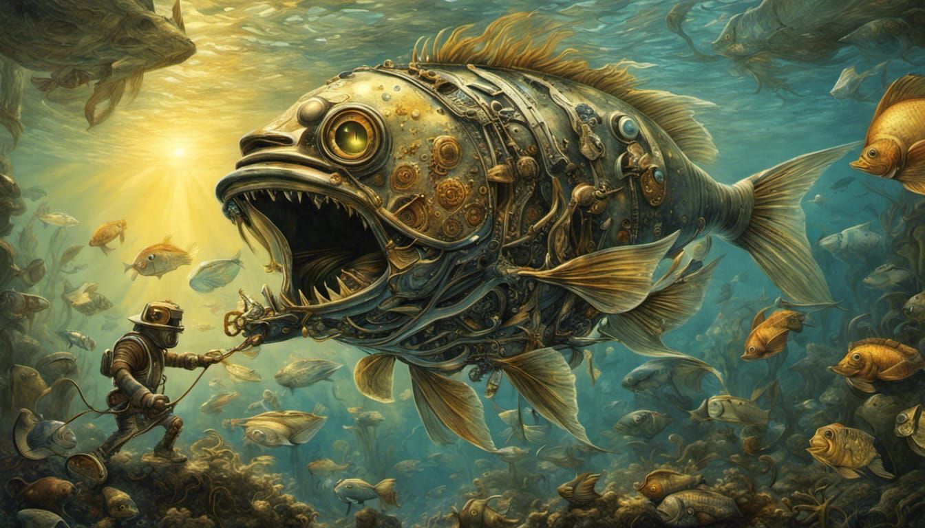 Robot catching fishbot
