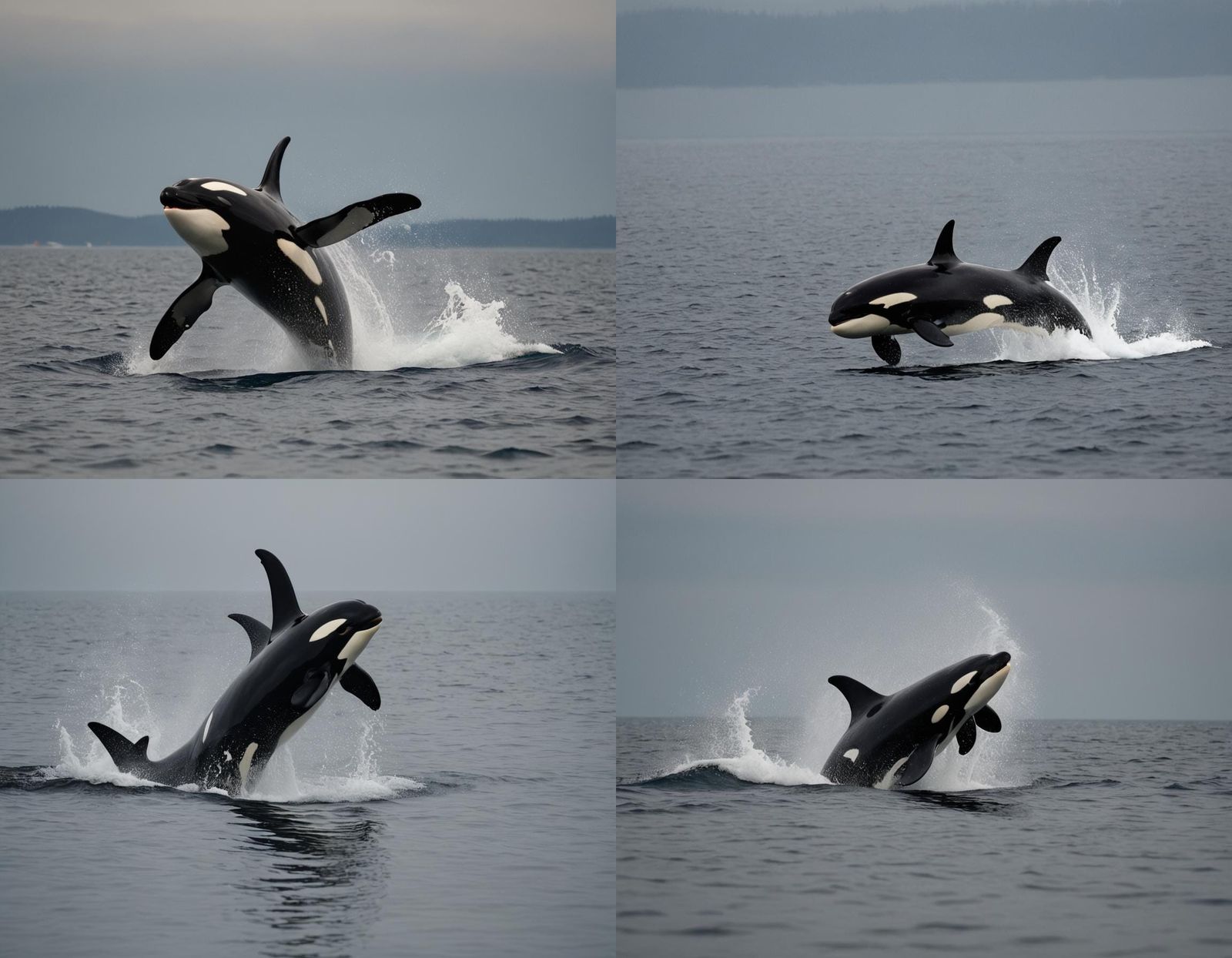 orca breaching the ocean's surface