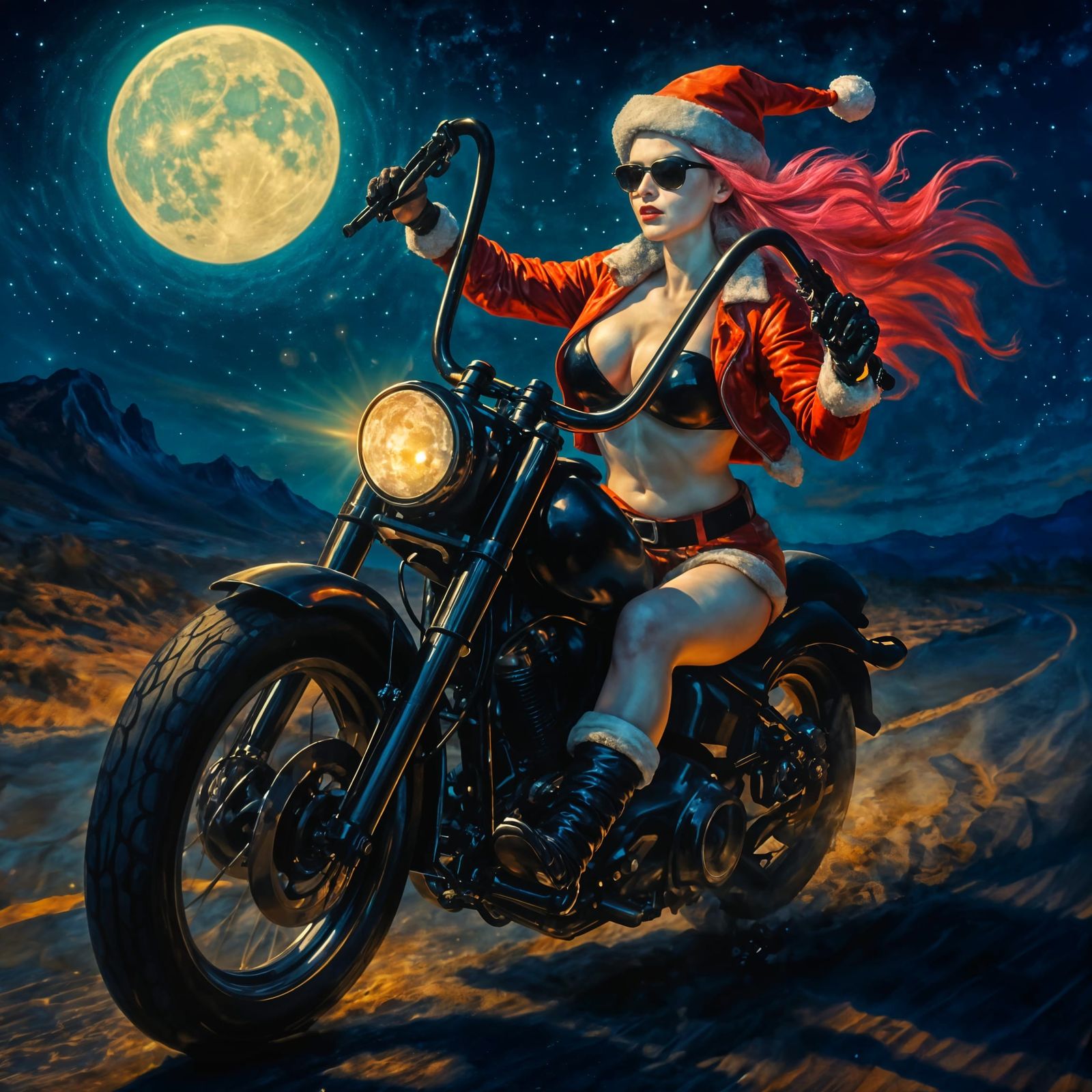 Santa biker