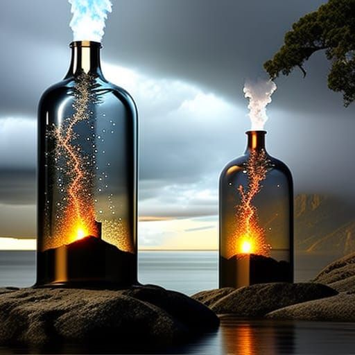 lightning in a bottle AI Generated Artwork NightCafe Creator