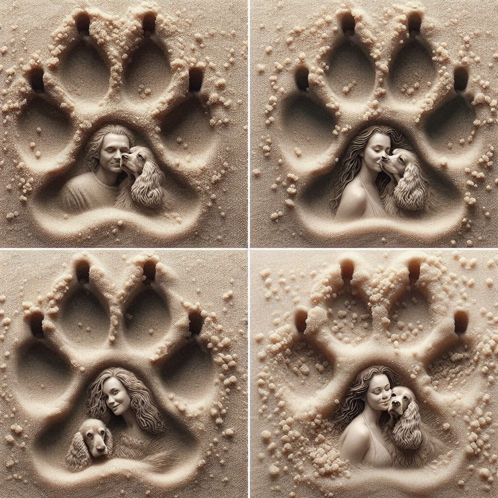 Four Paws In The Sand