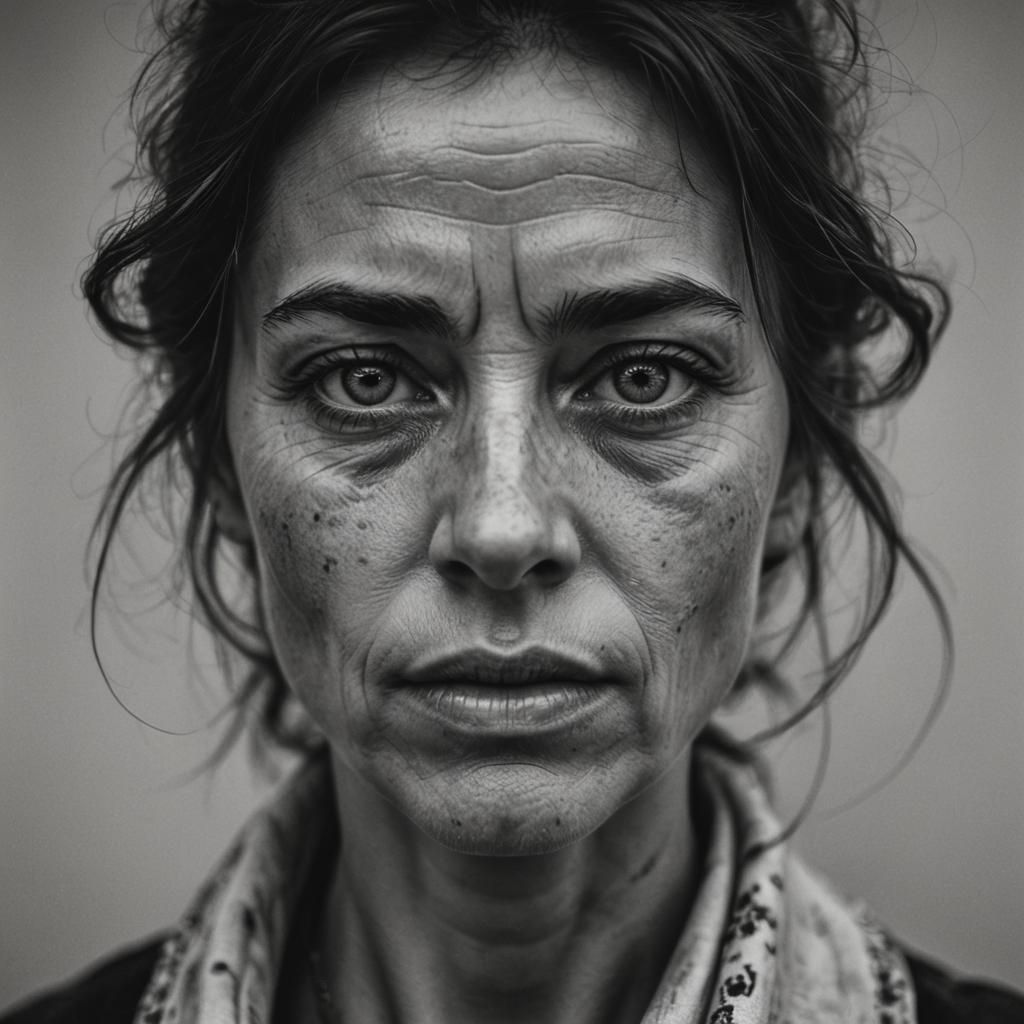 Black & White Portrait Woman full