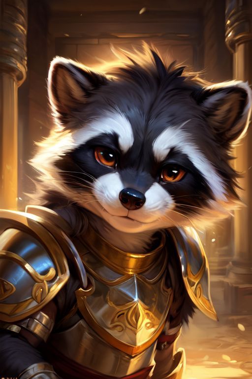 Chibi D&D races: Raccoon