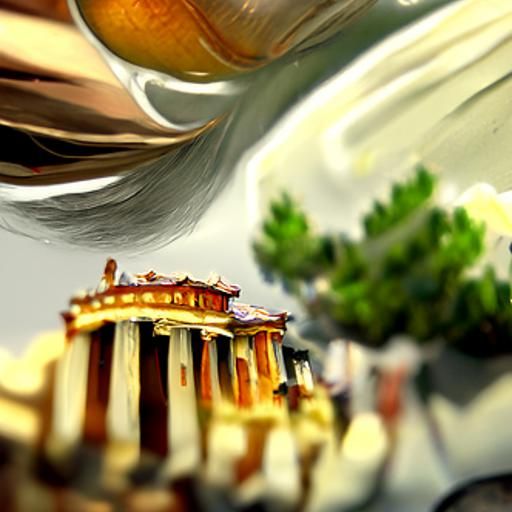 Athens Greece: classical 8K resolution digital illustration