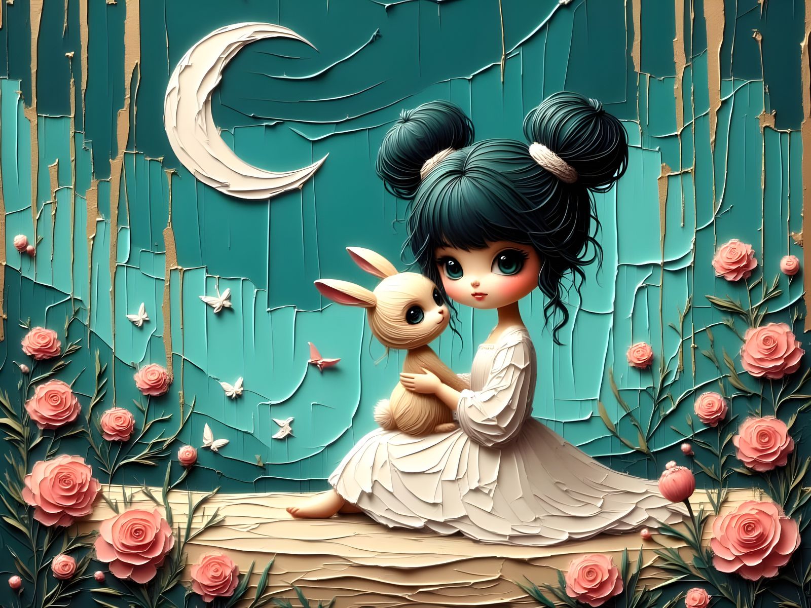 Moonchild and Moonbunny Friends  by @Gary Murakami