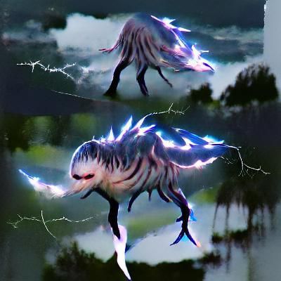 Lightning Creature 8k resolution