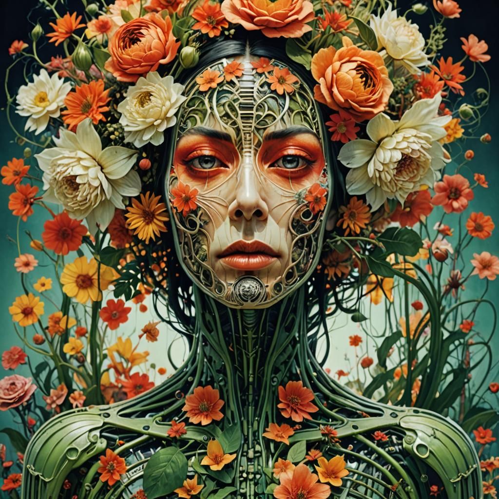 The secret life of the biomechanical flowers  by @avionesplateados 