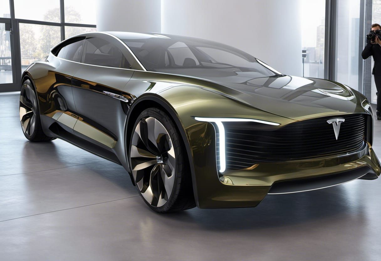 2025 Telsa Concept Luxury Car "Grey Poupon" AI Generated Artwork