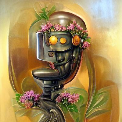 Natural Robot Pink Flowers