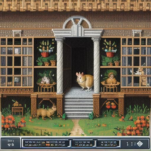 Pixelated mouse in the pixelated house 
Pixel art by Filippo...