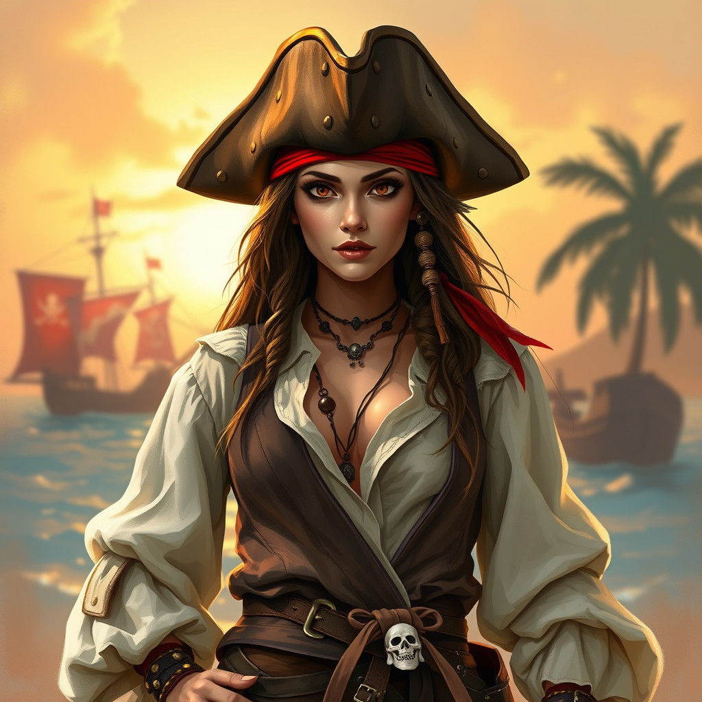pirate jack sparrow from pirates of Caribbean in female version  