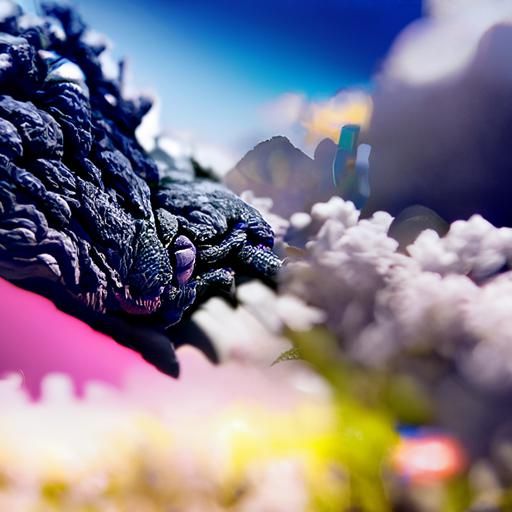 Sleeping godzilla - AI Generated Artwork - NightCafe Creator