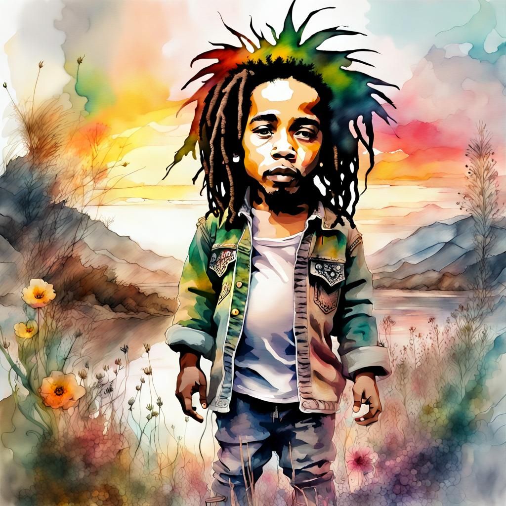 Baby BOB MARLEY - AI Generated Artwork - NightCafe Creator