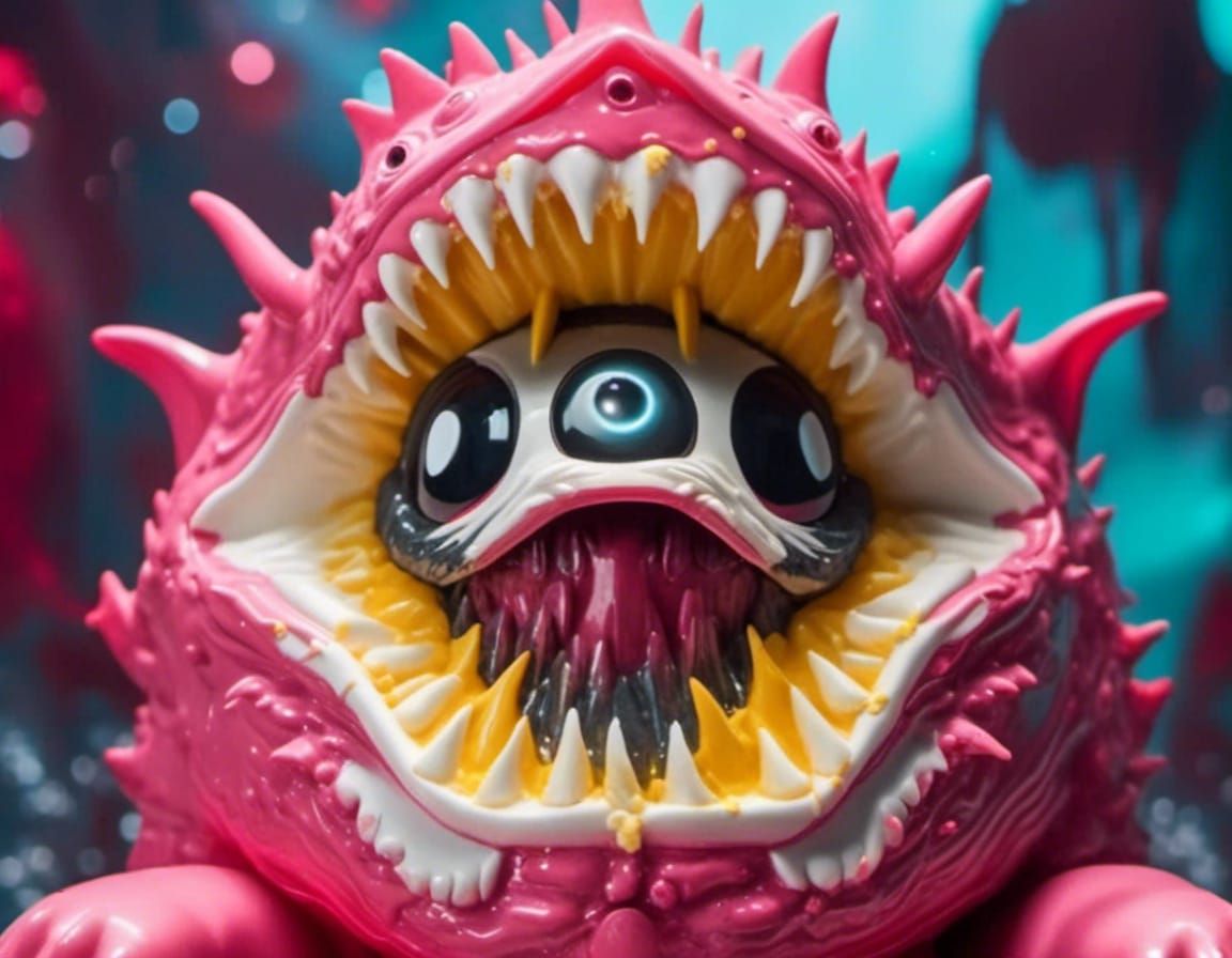 <lora:eye:1.0> Jaws shark Bobblehead lobotomy meatus homuncu...