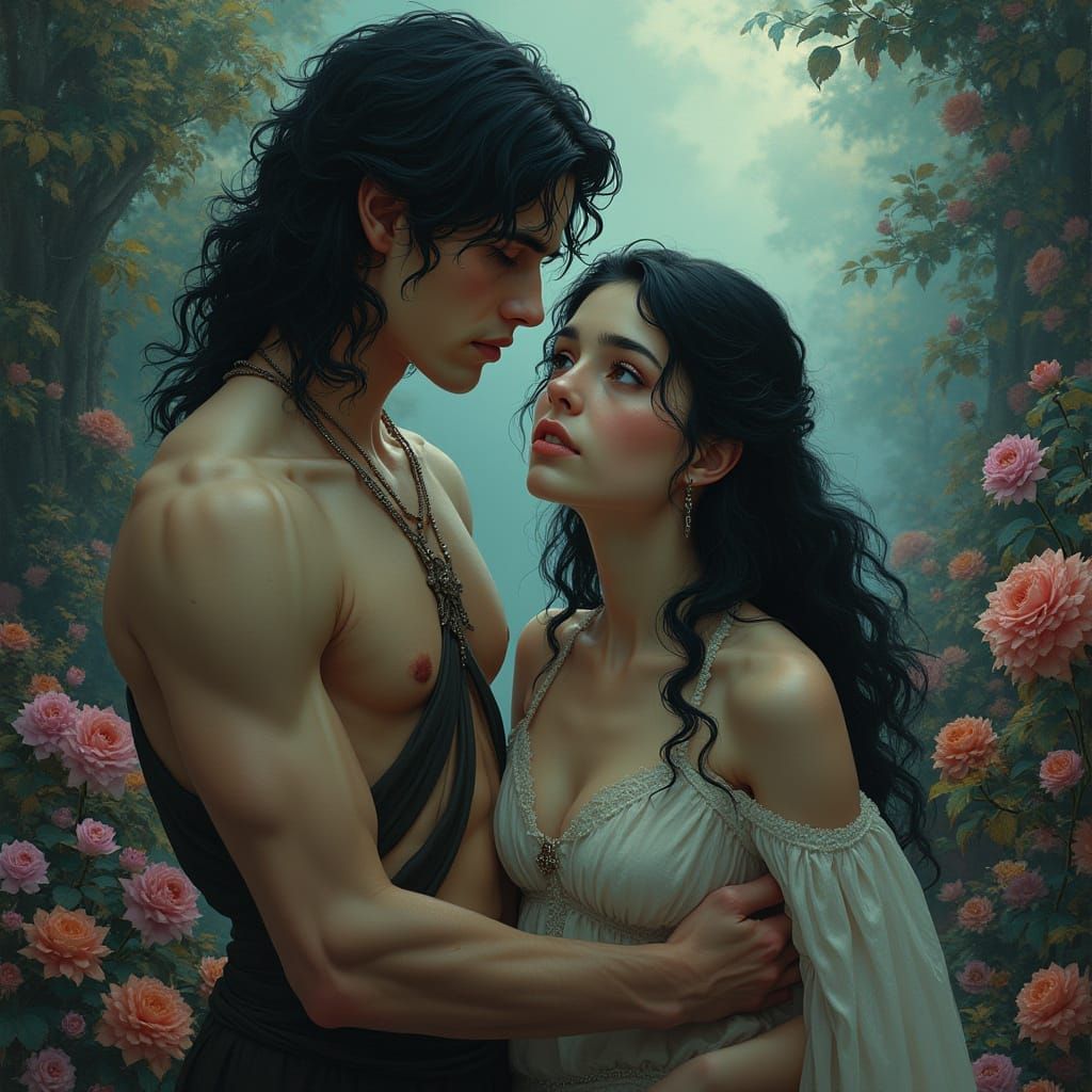 Hades and Persephone  by @NightflowerOfThunderClan