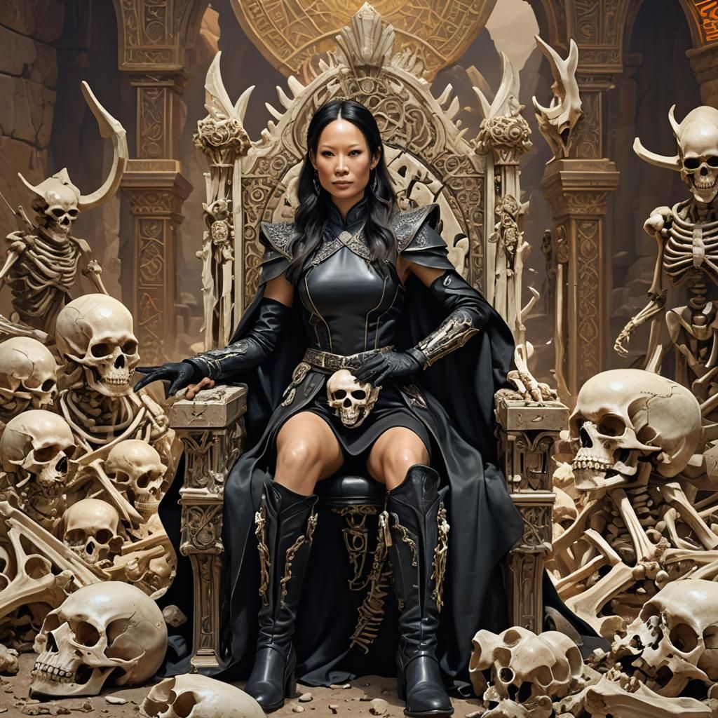 Lucy Liu is the Queen of Death Valley wearing black leather ...