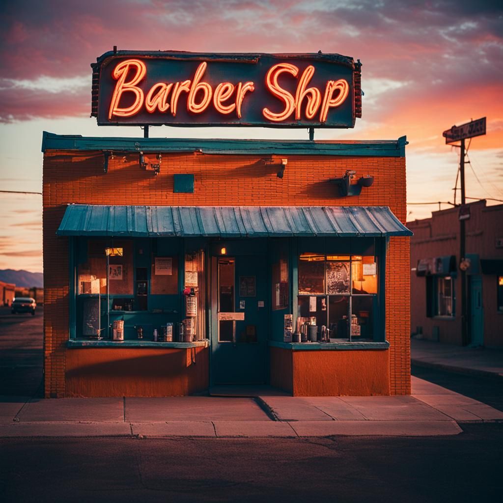 Barber shop - AI Generated Artwork - NightCafe Creator