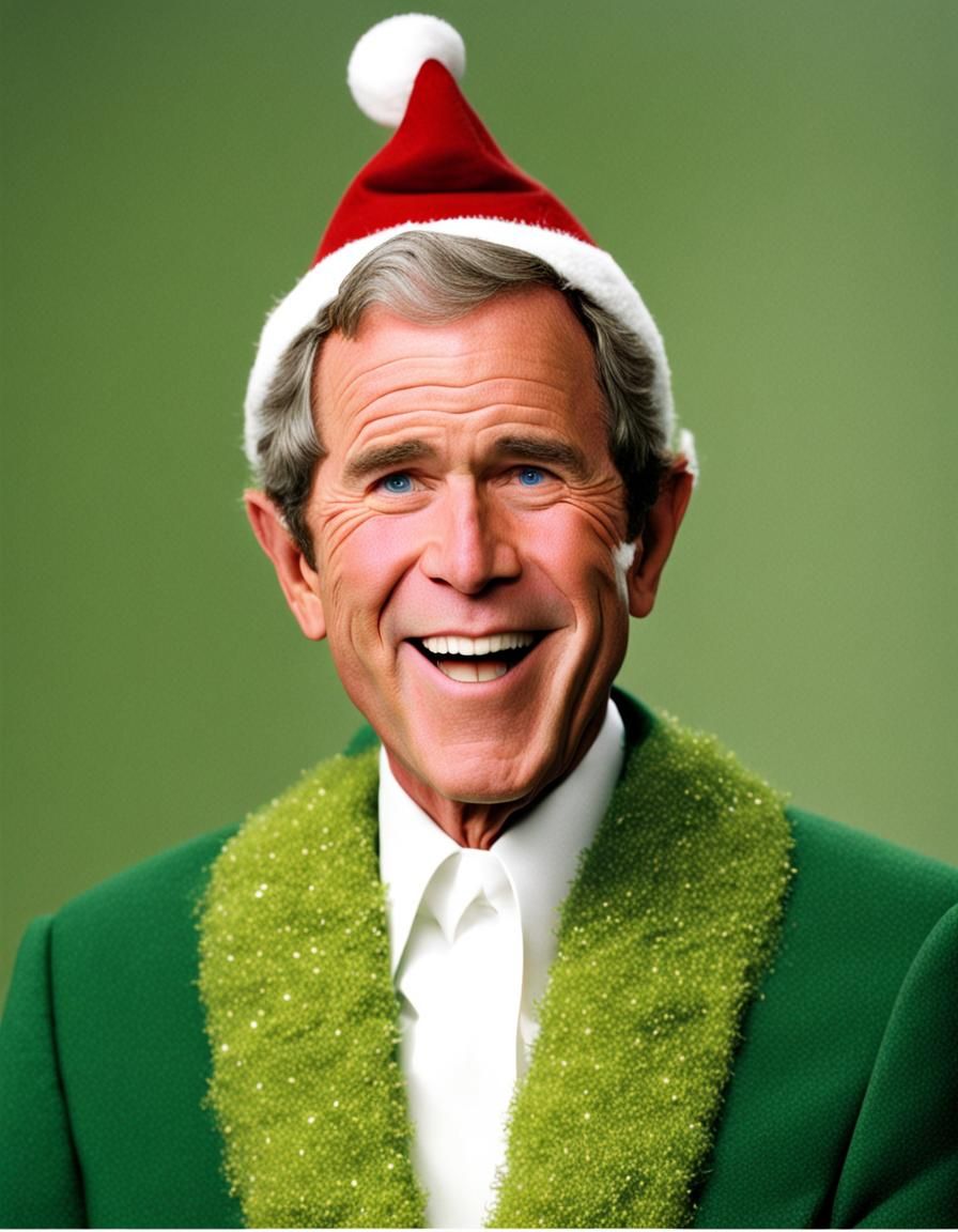 George W Bush as Buddy the Elf - AI Generated Artwork - NightCafe Creator