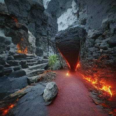 Path to the Dark Lord's lair inside a volcano CryEngine 8k r...