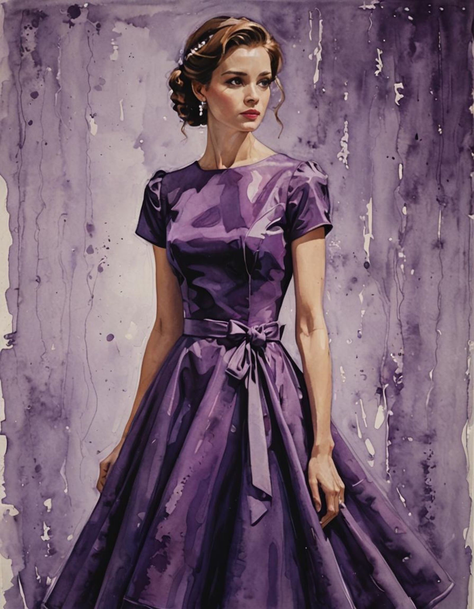 The purple dress 01 AI Generated Artwork NightCafe Creator