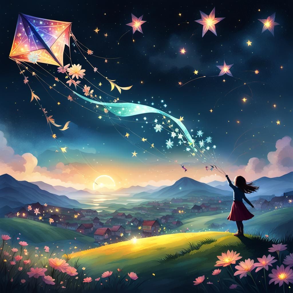 Kite at Night  by @Marilyn Young