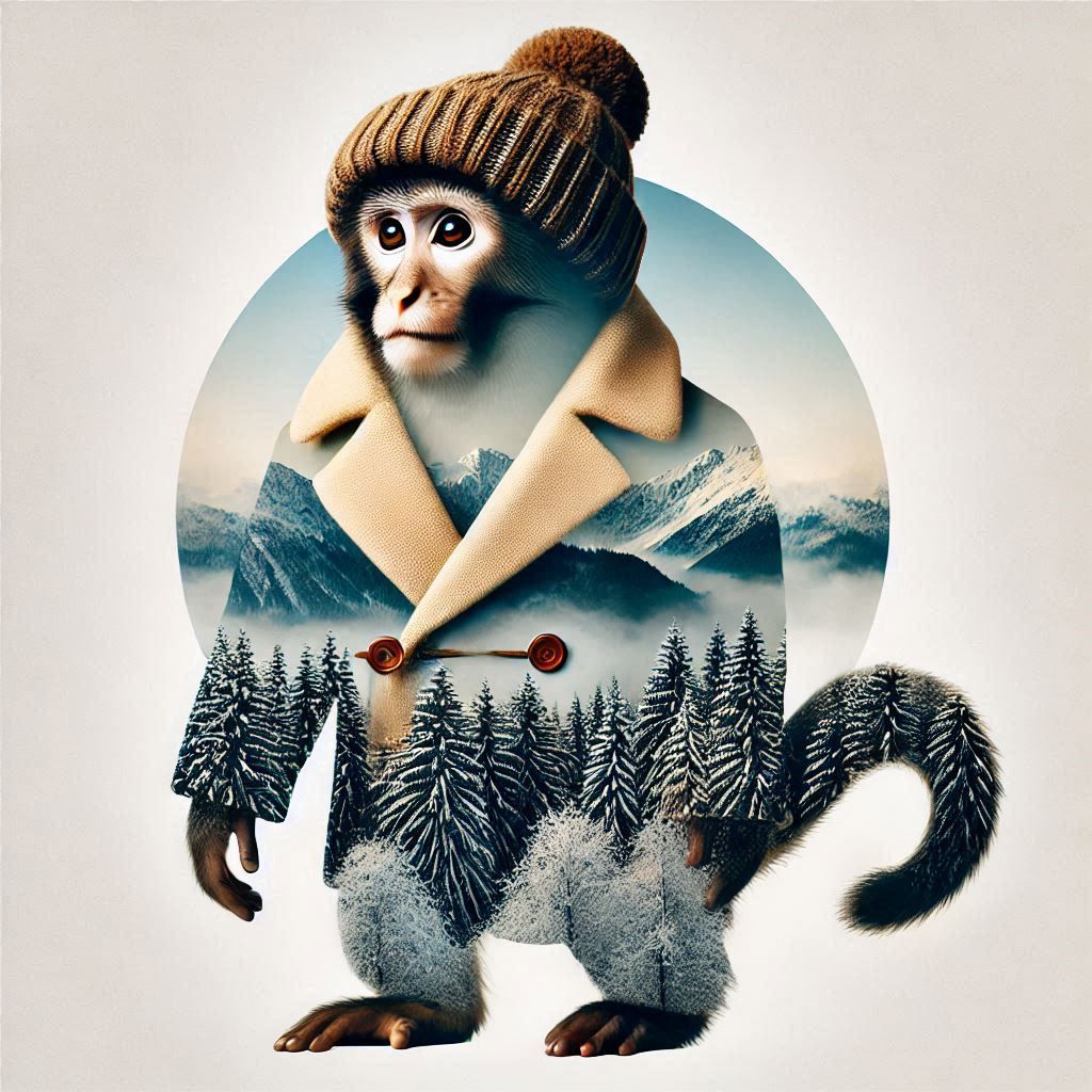 double exposure beautiful fantasy DALL-E 3 portrait landscape..