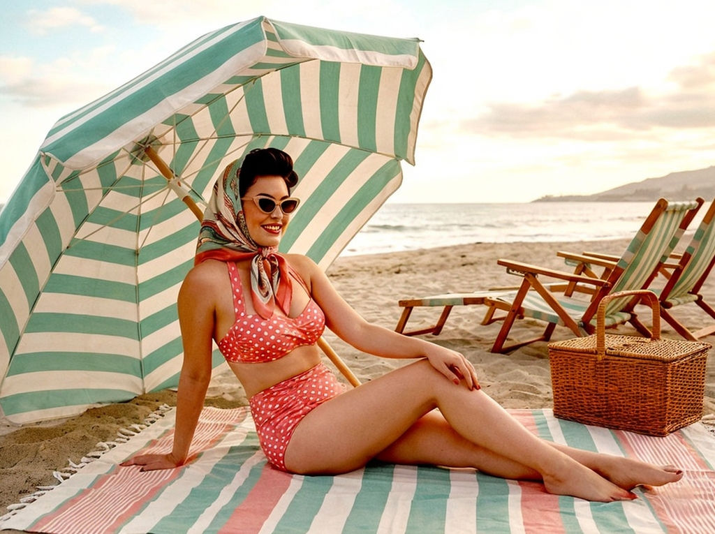 1950s Beach Pinup