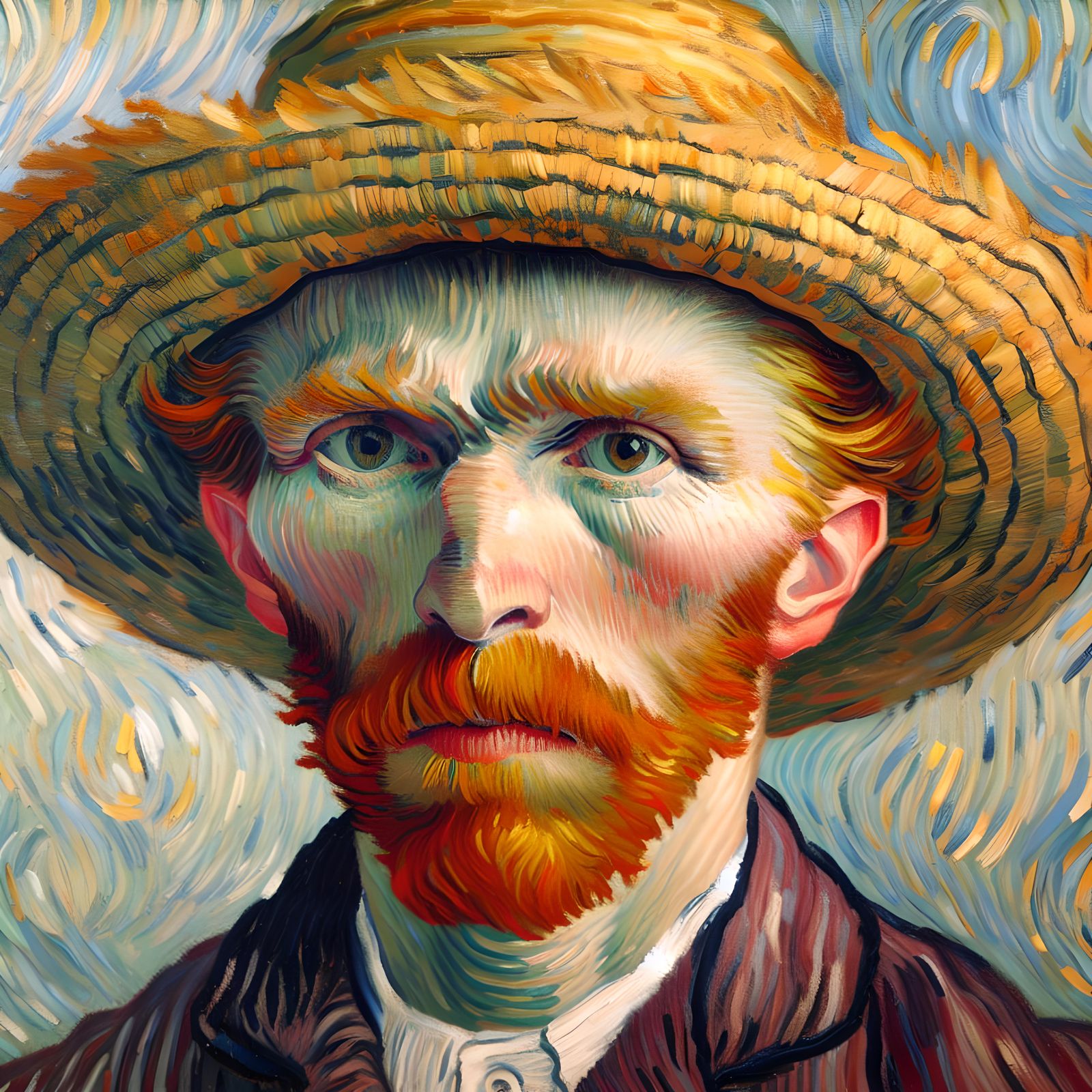 Selfportrait Vincent van Gogh (II) - AI Generated Artwork - NightCafe ...