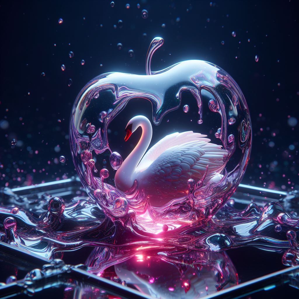 Liquid Metal Swan Apple