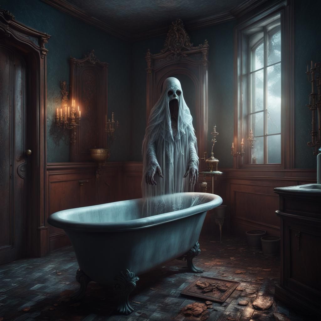 A ghost in the bathroom   by @DrRis66