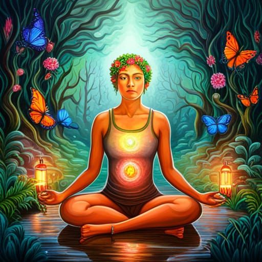 Awakening The Chakras - Ai Generated Artwork - Nightcafe Creator