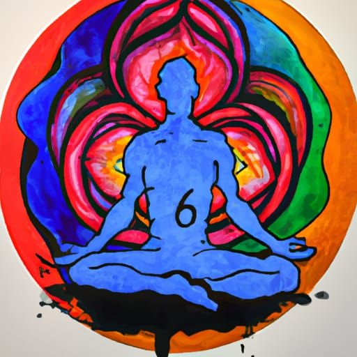 centered shot of a silhouette of lotus pose