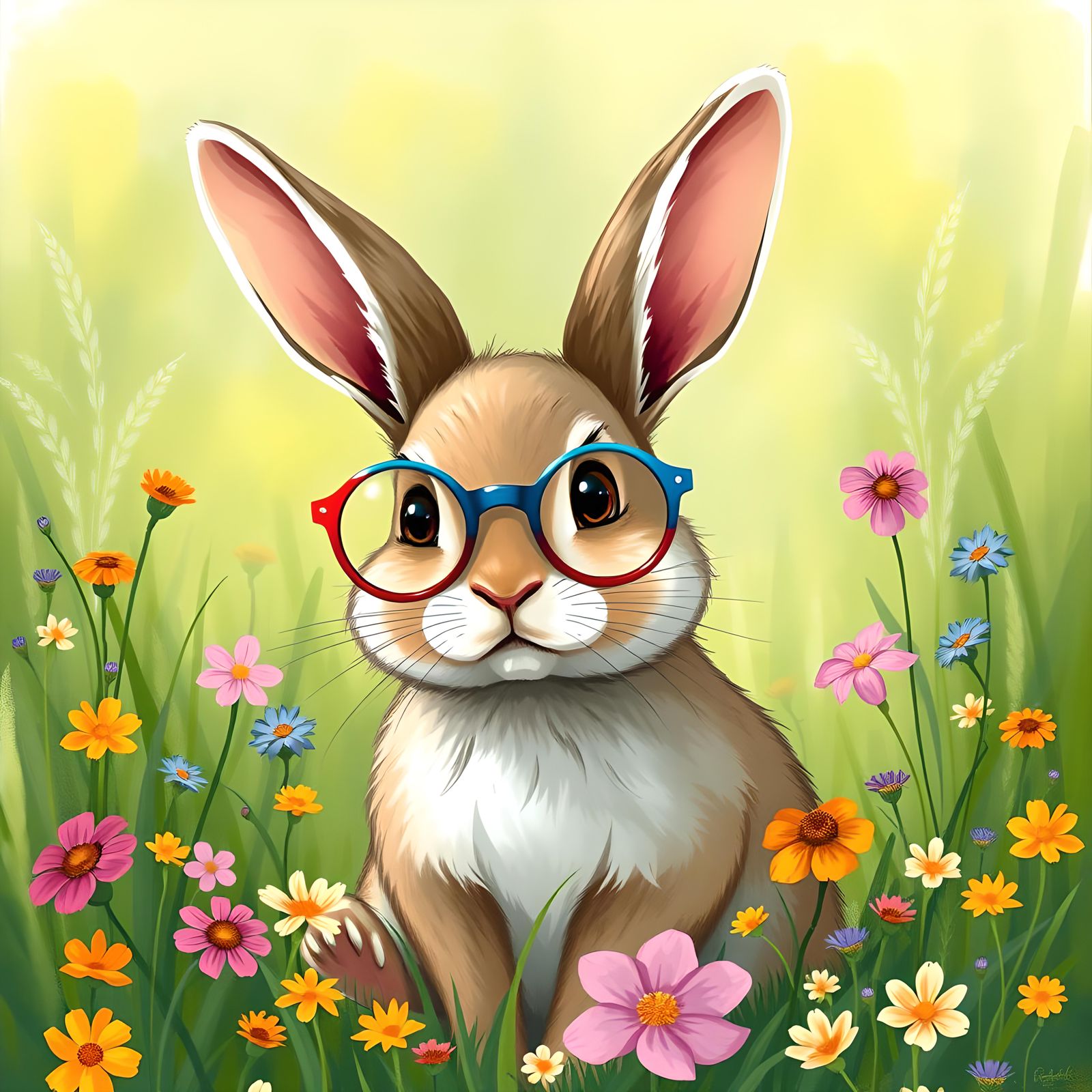 Spectacled Rabbit   by @Lyvercast