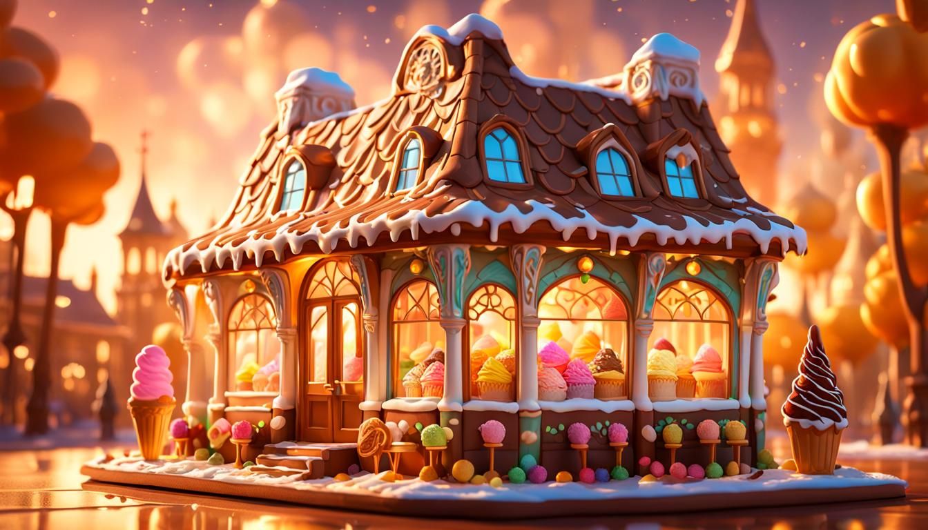 ice cream house - AI Generated Artwork - NightCafe Creator