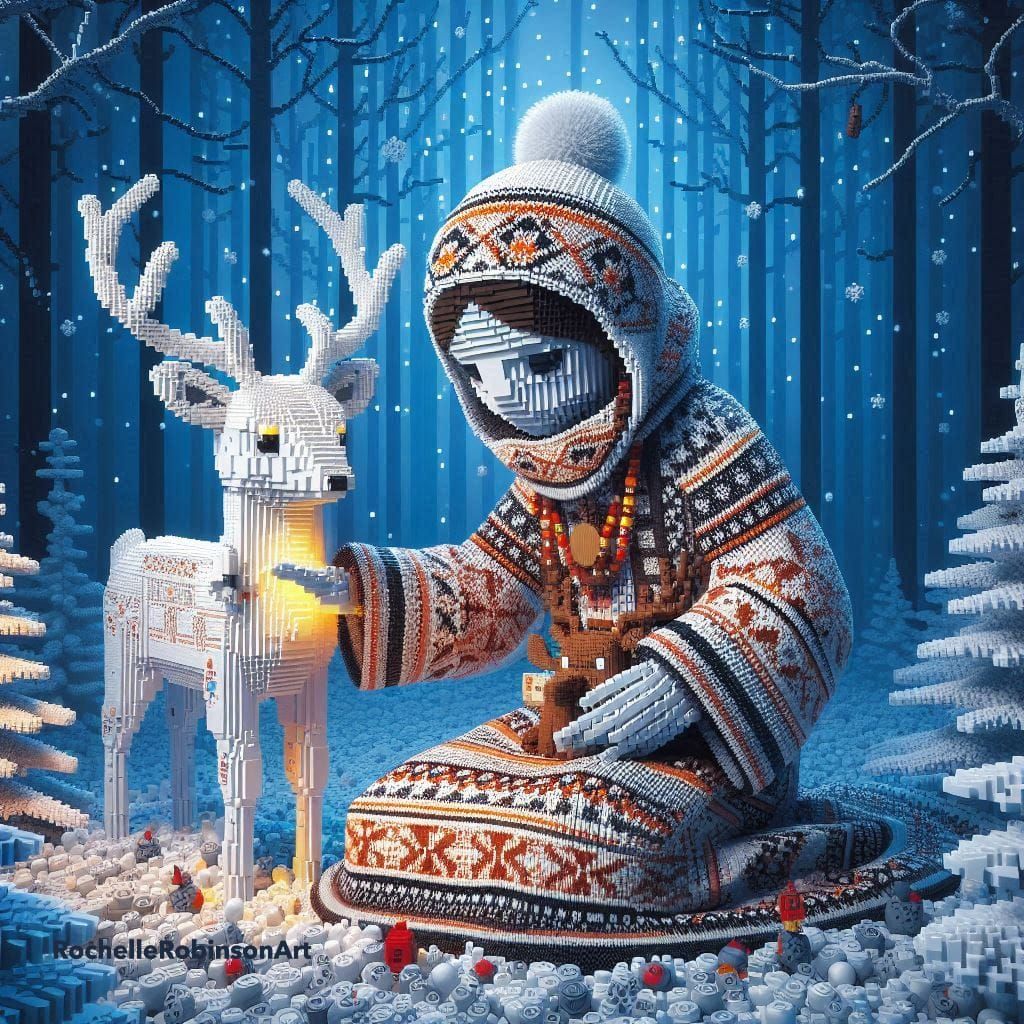 A Woman of the Forest - Lego Art