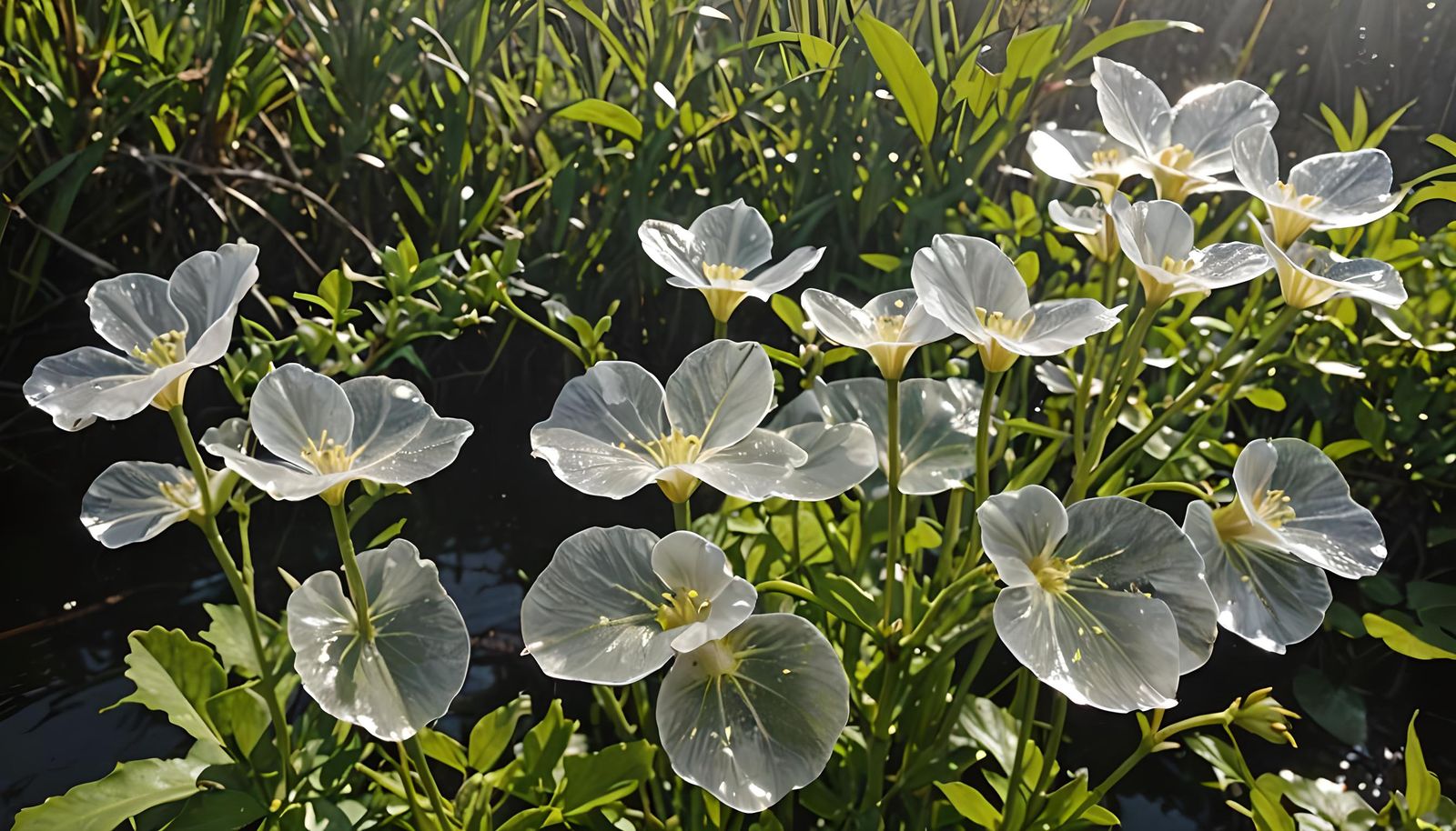 transparent flowers